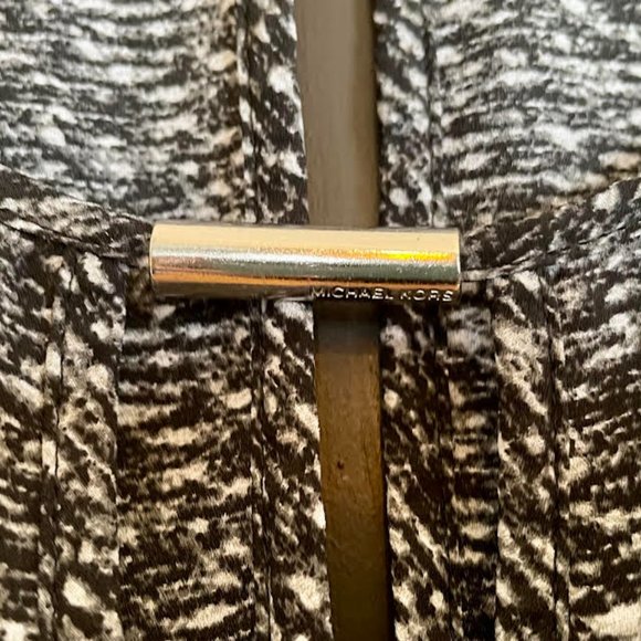 Black and White Michael Kors Blouse with Bell Sleeves: Size M - Picture 5 of 8